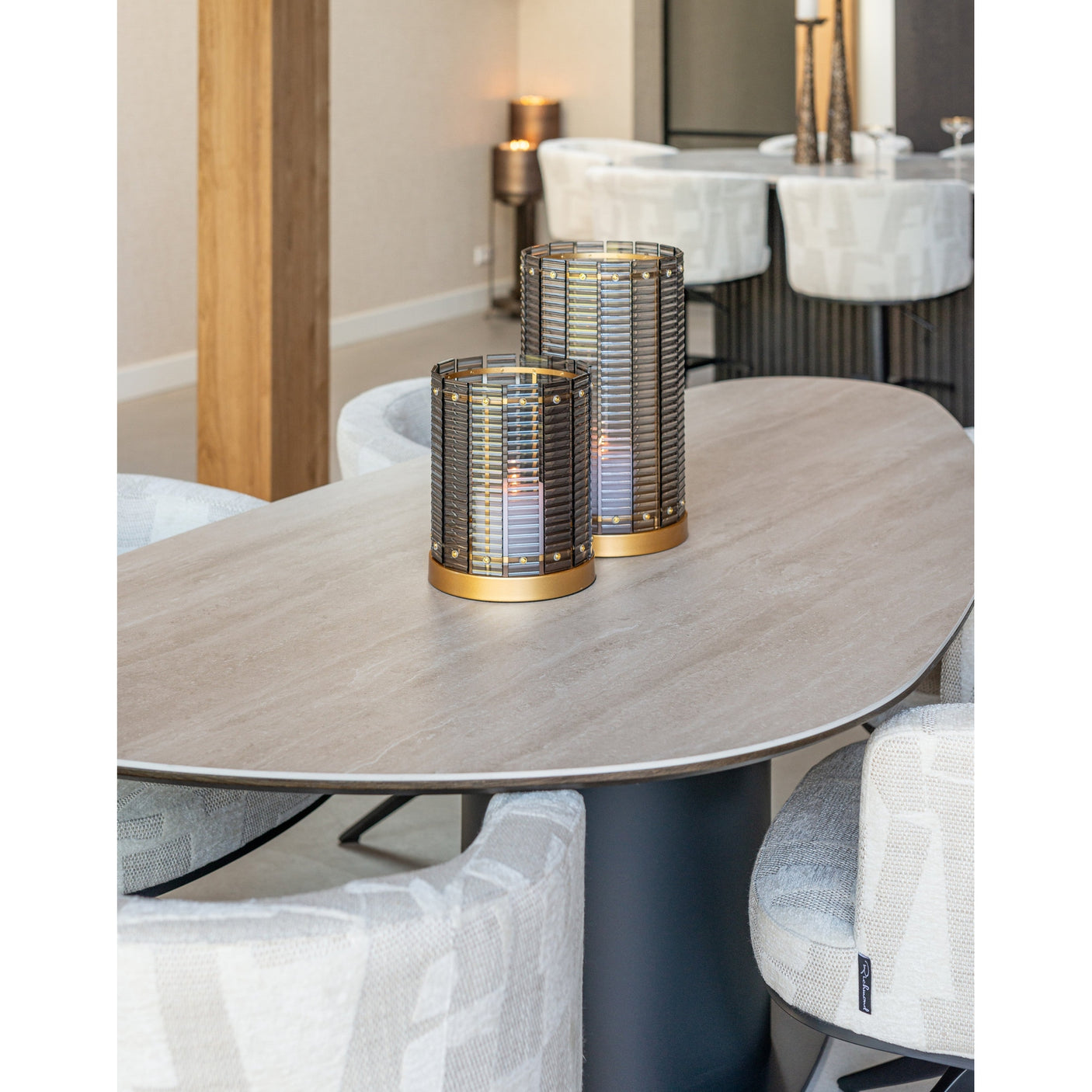 Orkanlampe Daylin røyk liten Richmond Interiors Lanterne og lysglass