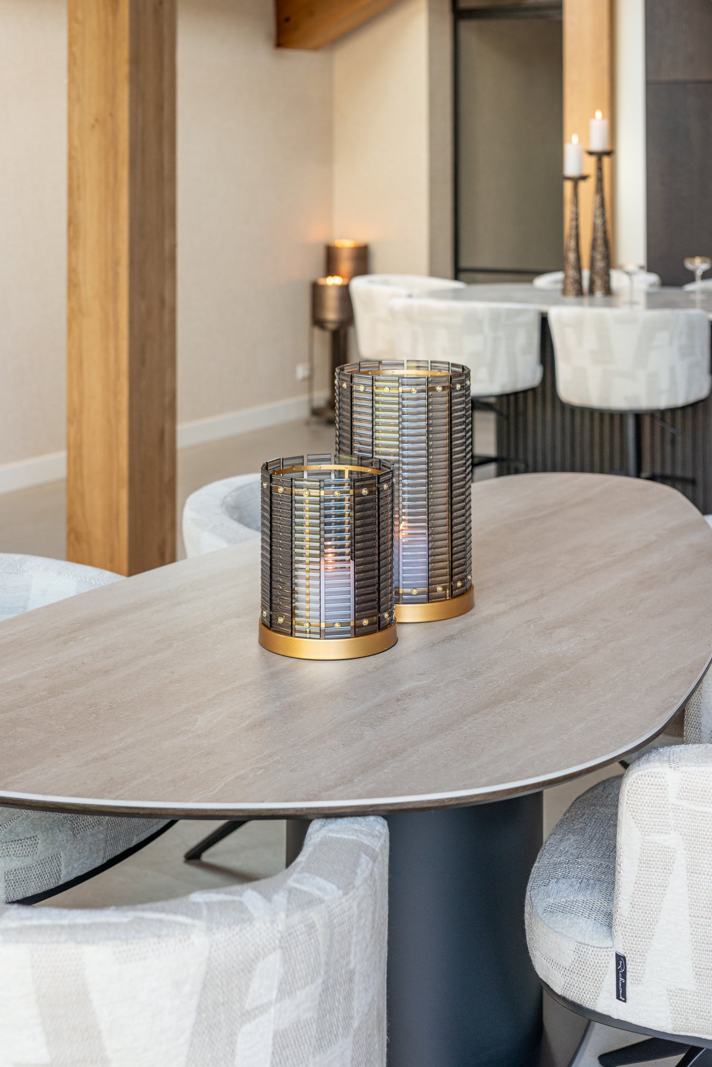 Hurricane light Daylin røyk stor Richmond Interiors Lanterne og lysglass