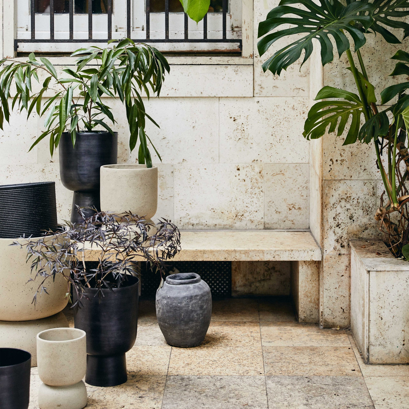 GALOA urtepotte, M-antrasitt Nordal INDOOR POT