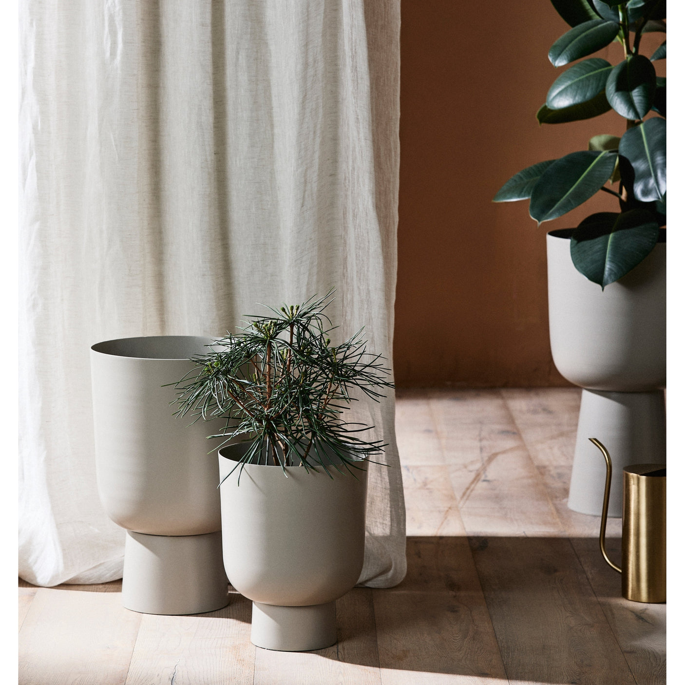 GALOA urtepotter, L - beige Nordal INDOOR POT