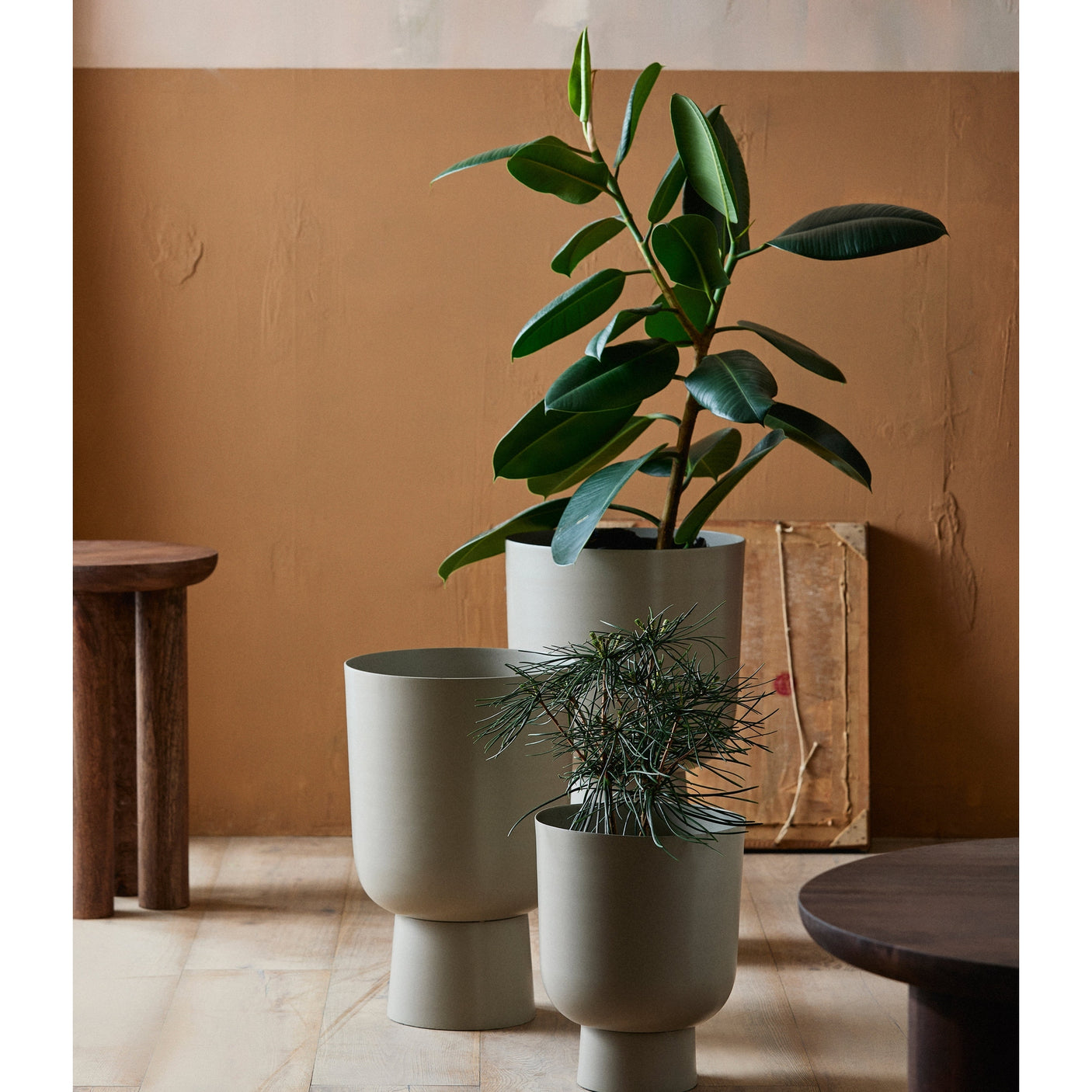 GALOA urtepotter, L - beige Nordal INDOOR POT