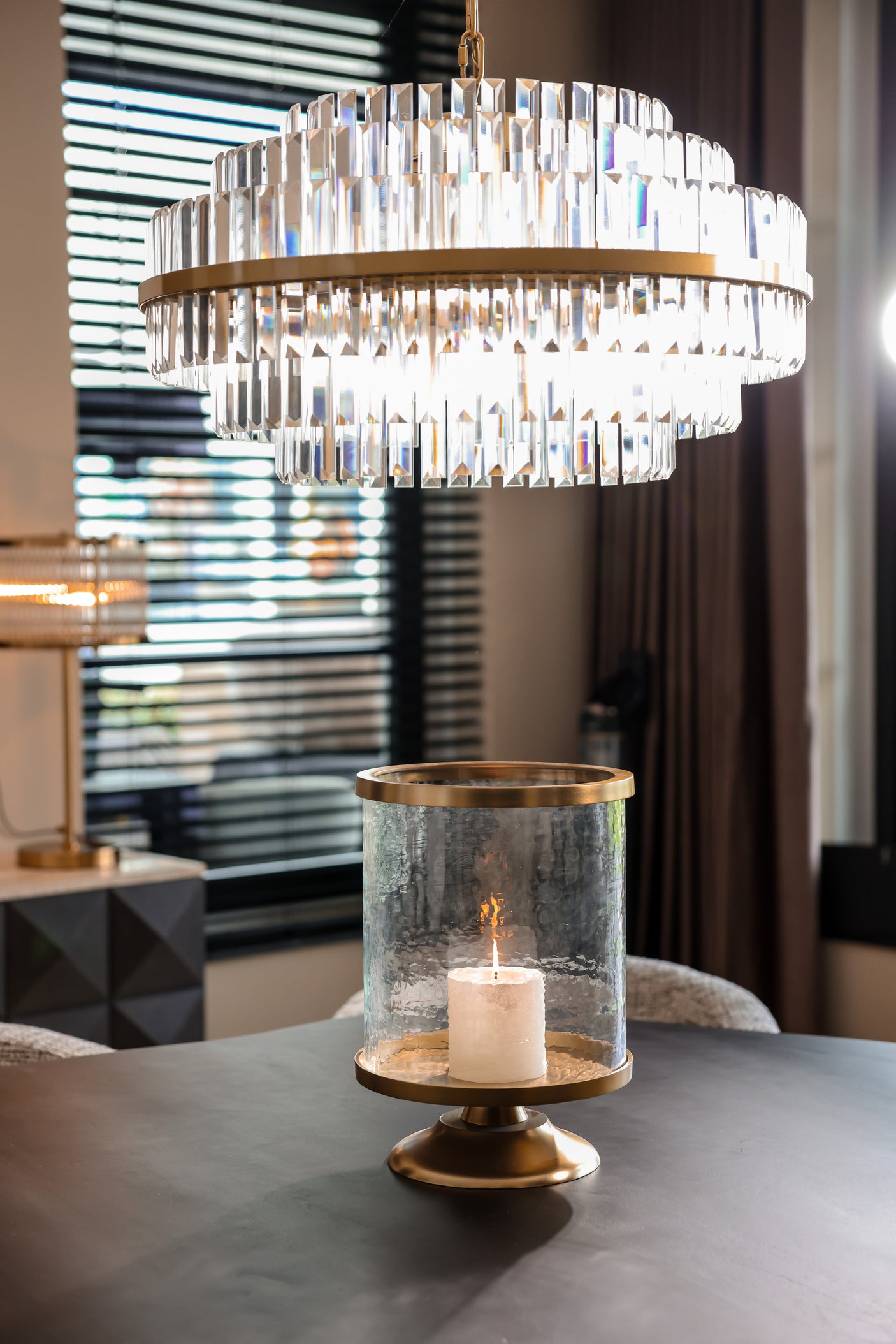 Orkanlys Jaysin gull Richmond Interiors Lanterne og lysglass