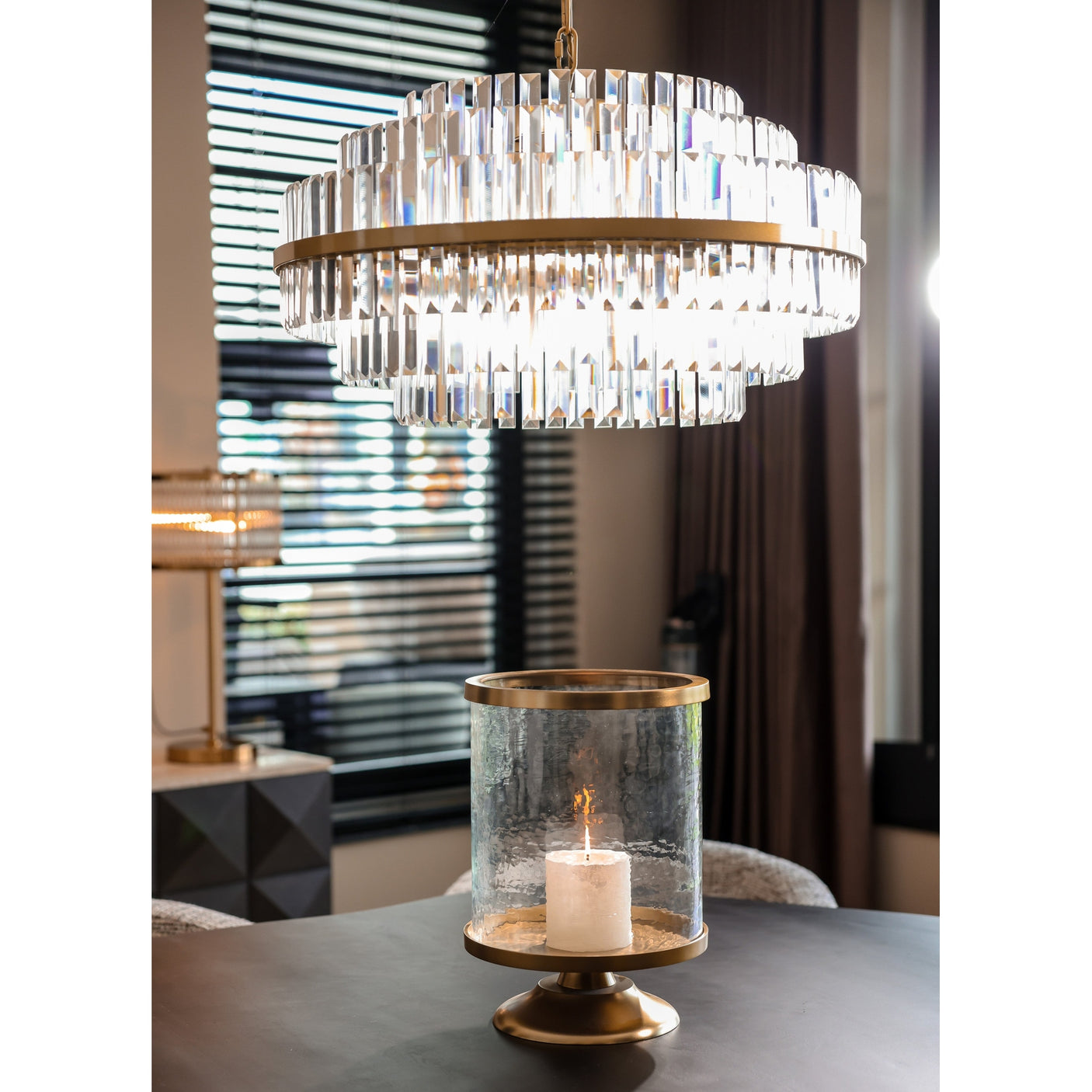 Orkanlys Jaysin gull Richmond Interiors Lanterne og lysglass