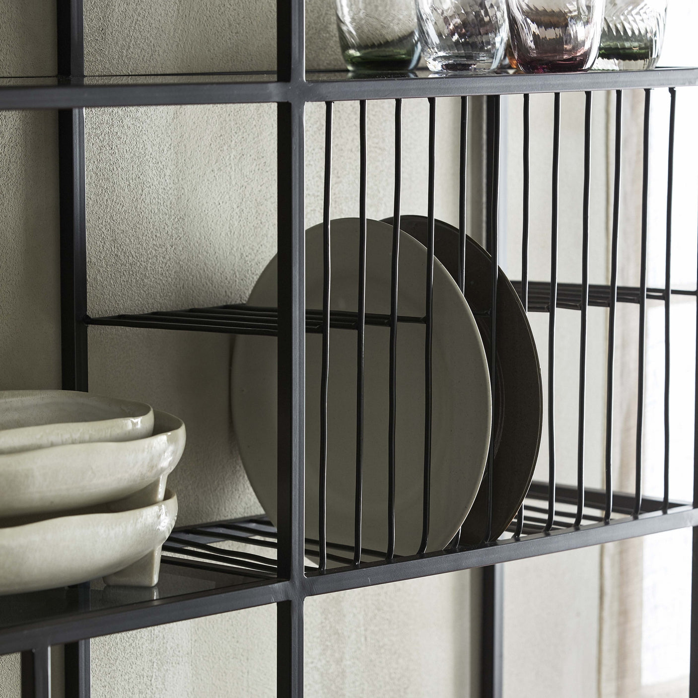 RUR kjøkkenhylle i jern - 100x90 cm - sort Nordal SHELVES