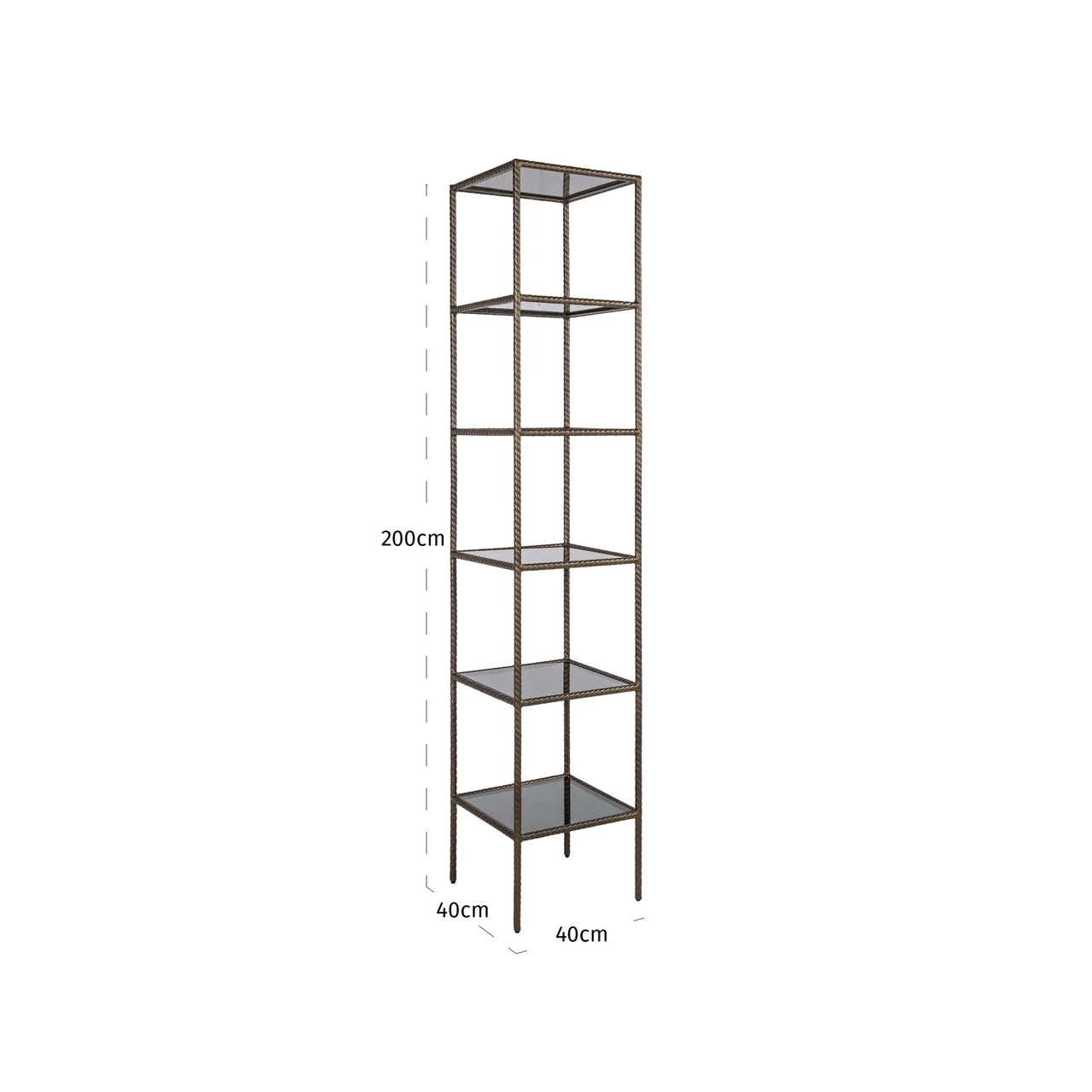 Displayskap Sheridon gull Richmond Interiors Vitrineskap