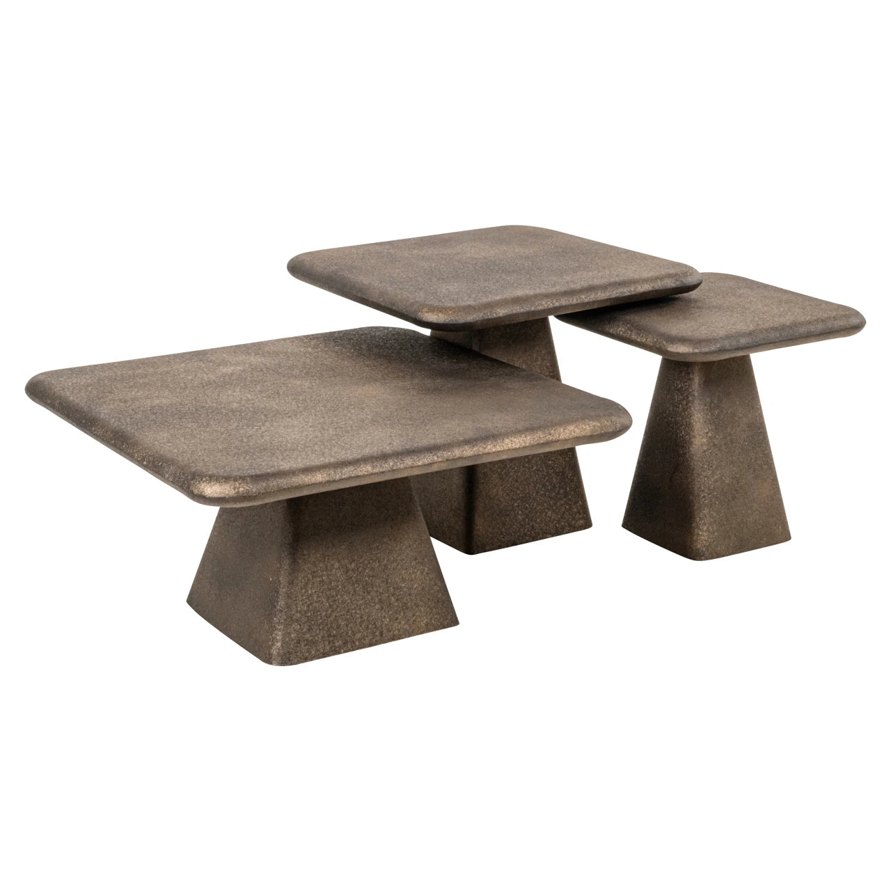 Salongbord Marlie gull sett med 3 Richmond Interiors Sofabord