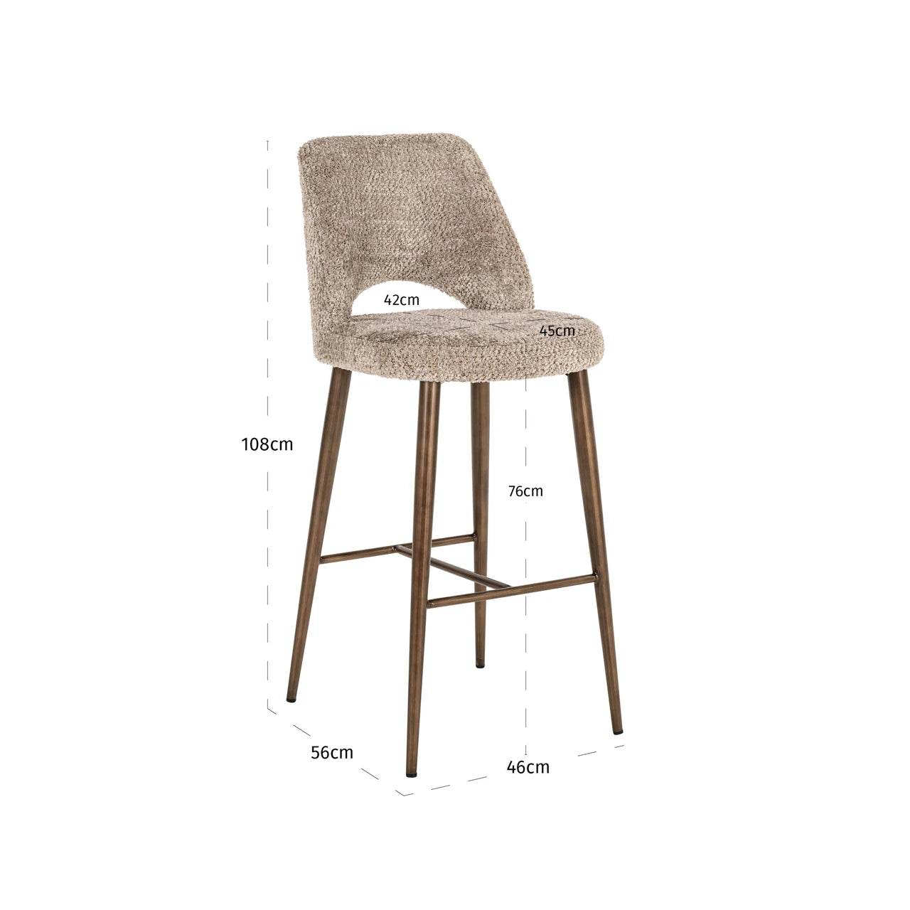 Barstol Delphine nydelig natur brannhemmende Richmond Interiors Barstol