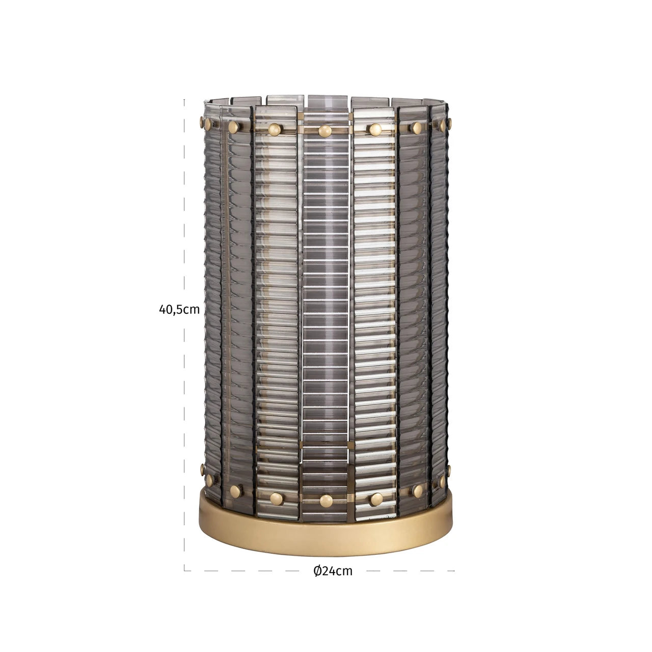 Hurricane light Daylin røyk stor Richmond Interiors Lanterne og lysglass