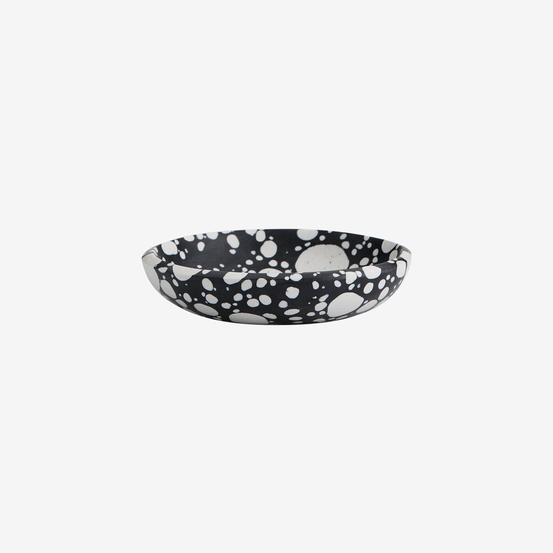 BISA skål - svart/hvitt Nordal DECO ITEMS