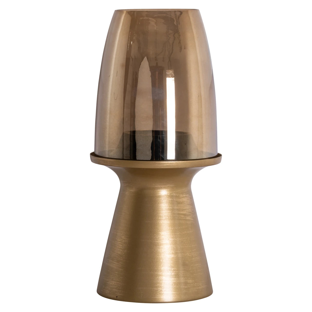 Hurricane light Danea børstet gull liten Richmond Interiors Lanterne og lysglass