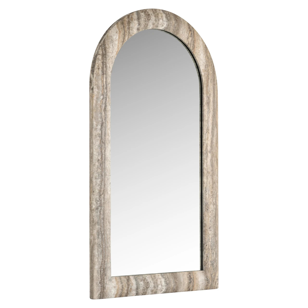 Mirror Calvo grå faux travertin Richmond Interiors Speil