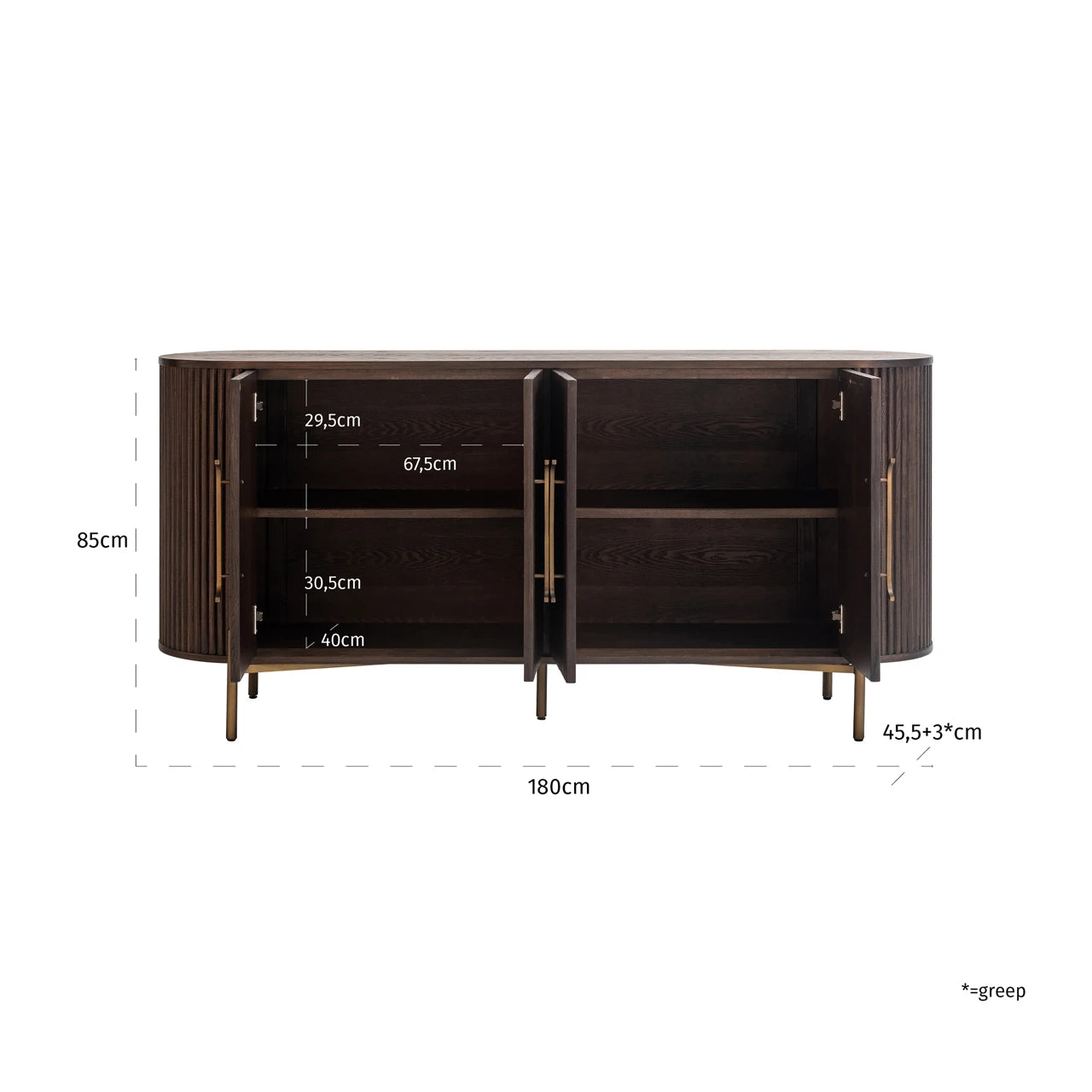 Sideboard Luxor brun Richmond Interiors Skjenk