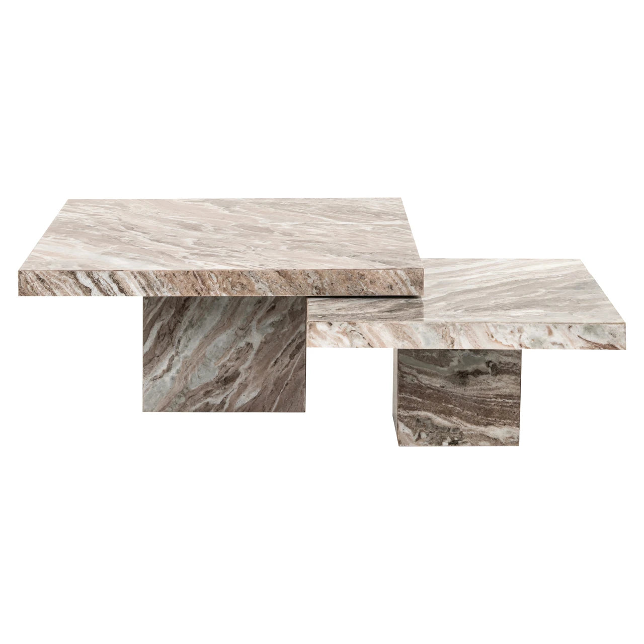 Salongbord Rashford Blush beige sett med 2 Richmond Interiors Sofabord