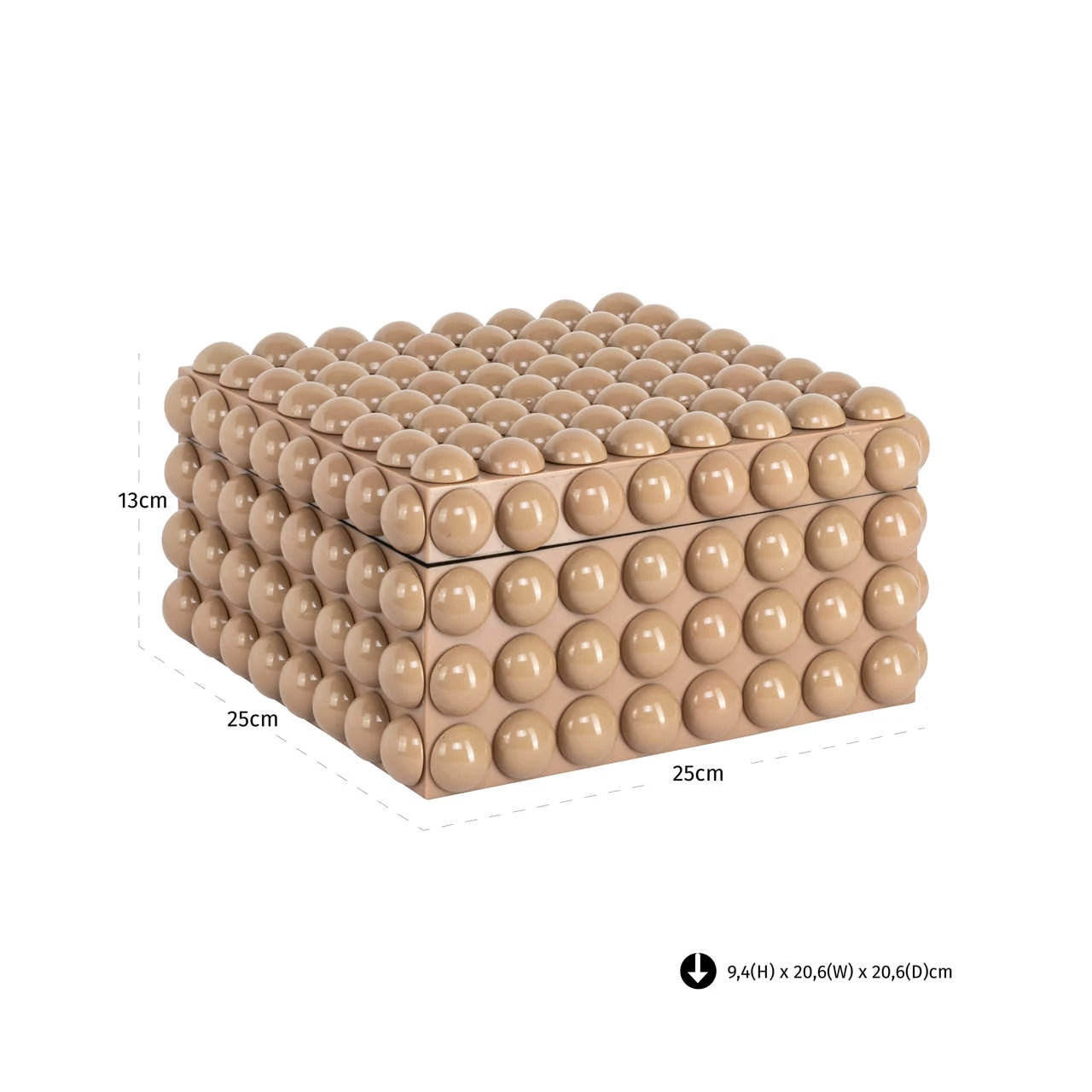 Oppbevaringsboks Ash beige stor Richmond Interiors Oppbevaring