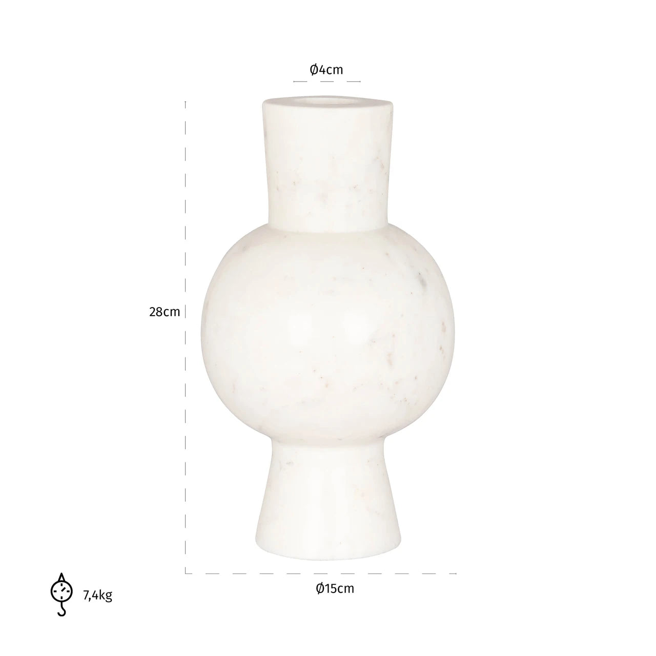Vase Jonah hvit Richmond Interiors Vase