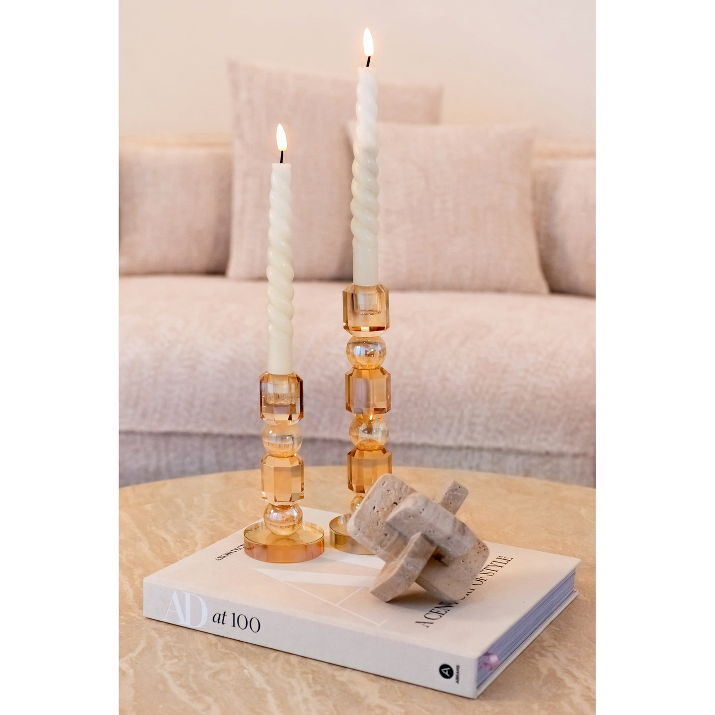 Lysestake Meral brun liten Richmond Interiors Lysestake