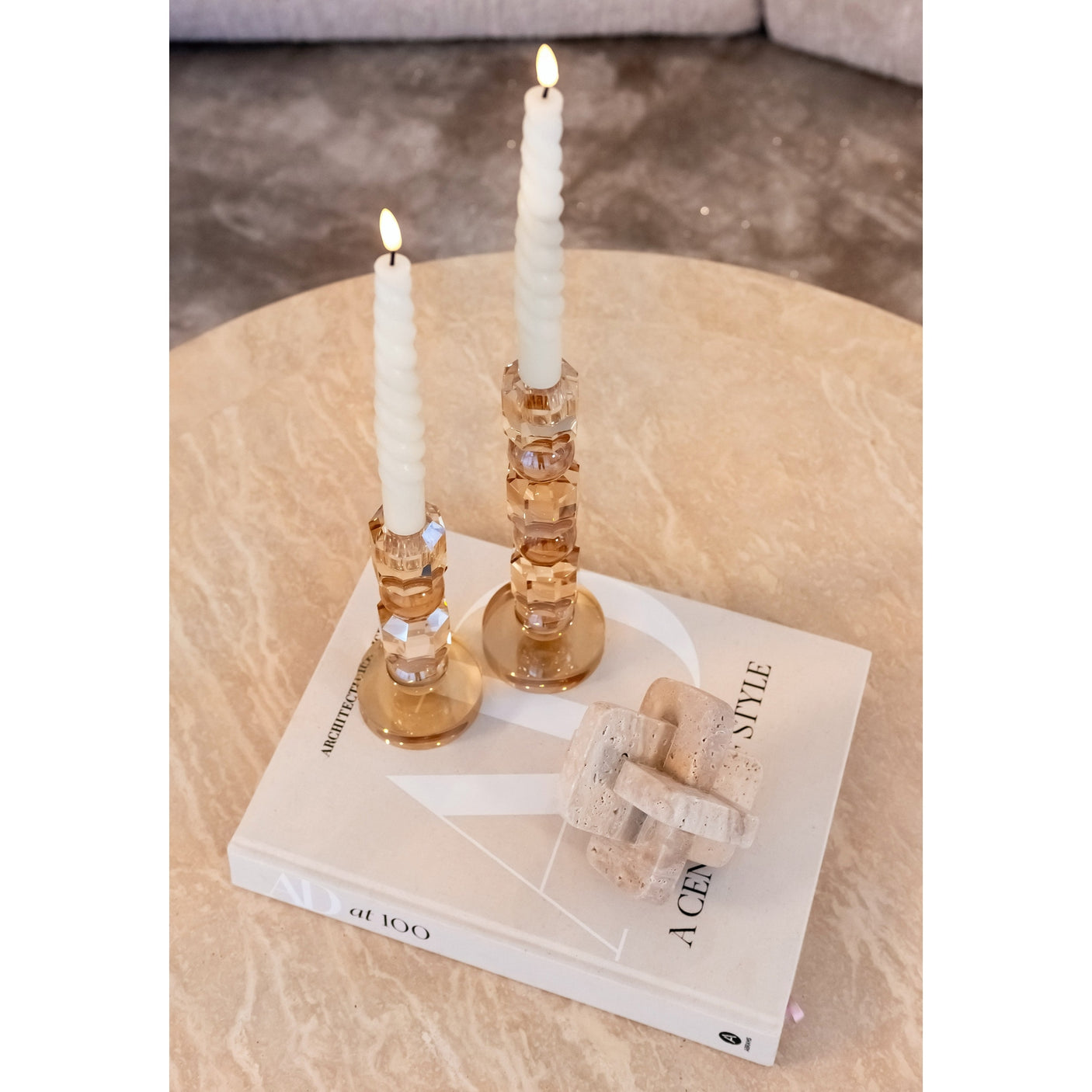 Lysestake Meral brun liten Richmond Interiors Lysestake