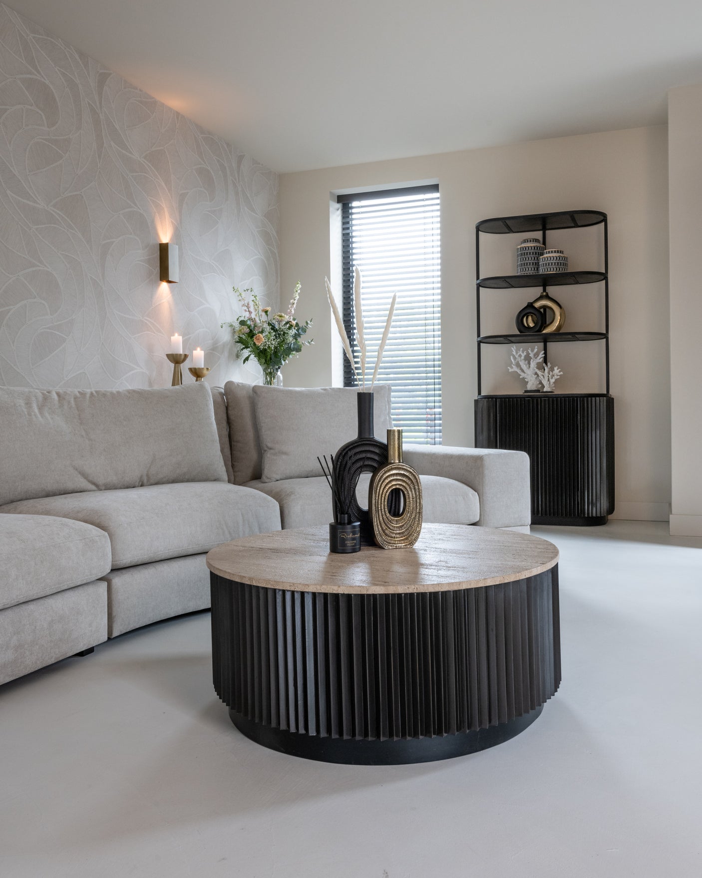 Salongbord Hampton mørk brun 90Ø Richmond Interiors Sofabord