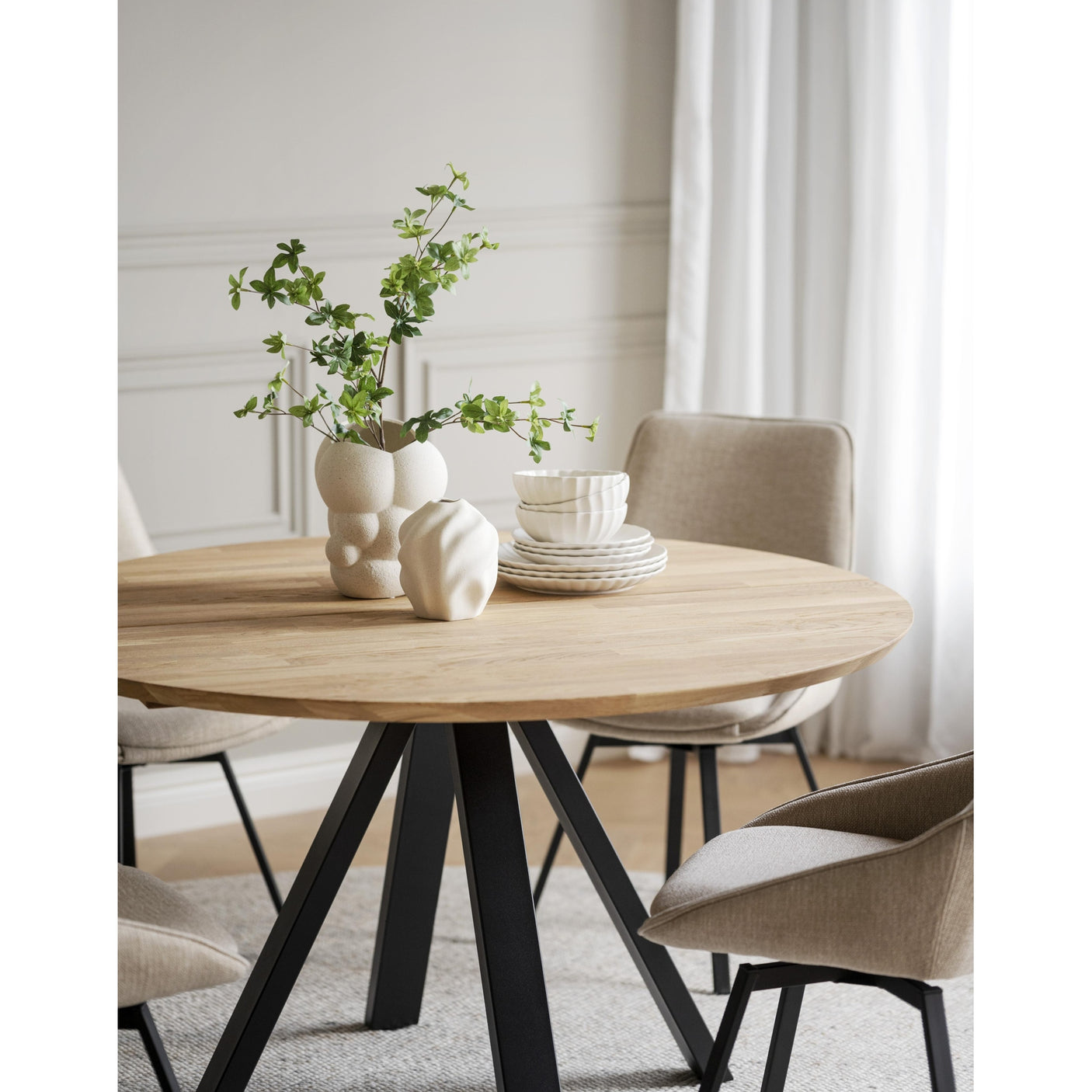 Carradale spisebord Ø130 Rowico Spisebord