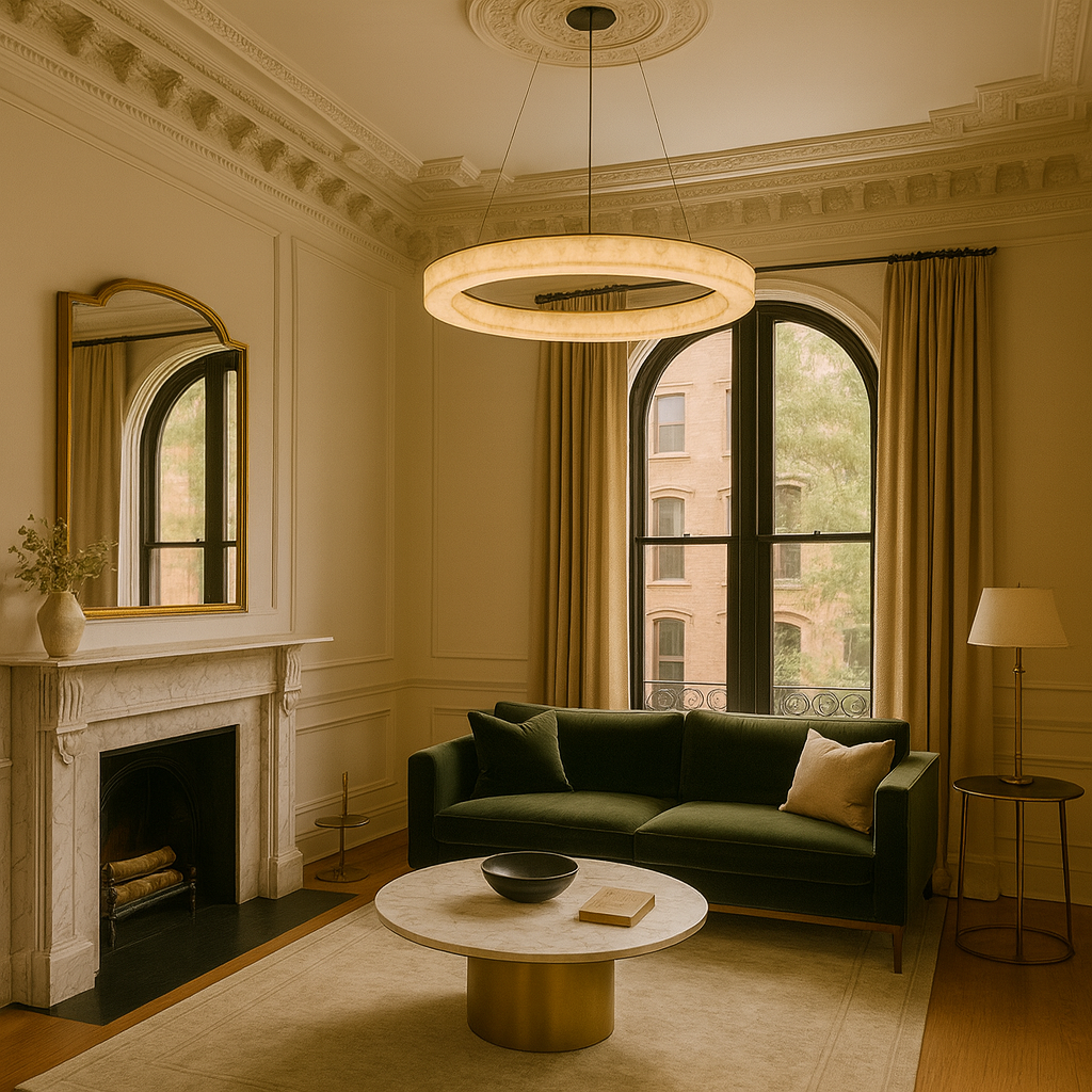 Taklampe Epsom Ø90cm Alabaster Homefactory Taklampe