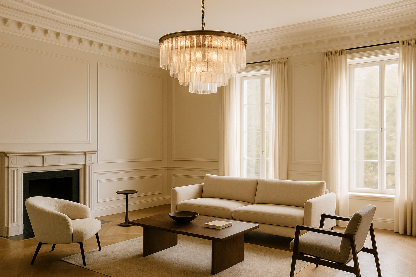 Taklampe Bradford Ø82cm H55cm 10 lys clear crystal / Bronze Homefactory Taklampe