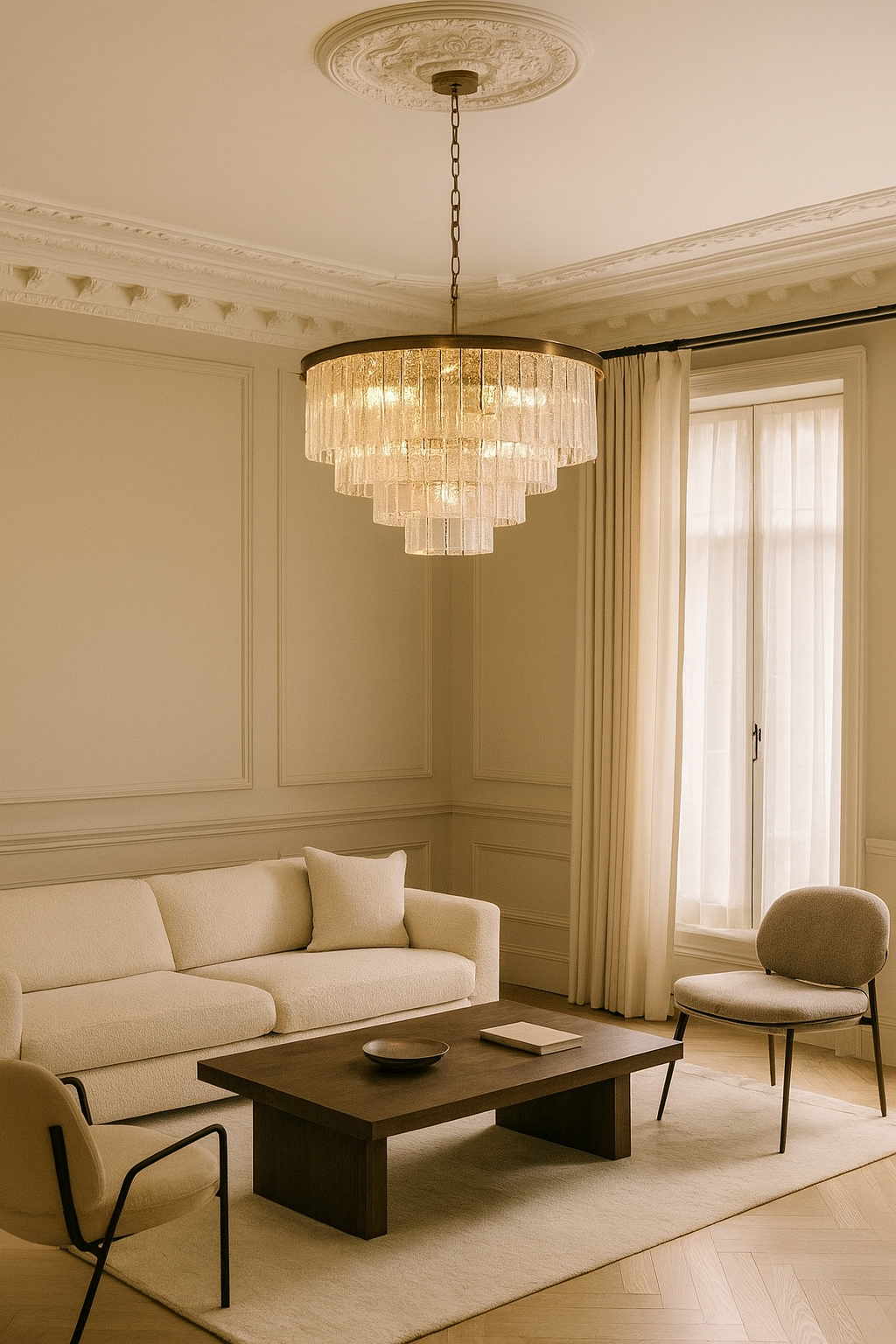 Taklampe Bradford Ø82cm H55cm 10 lys clear crystal / Bronze Homefactory Taklampe