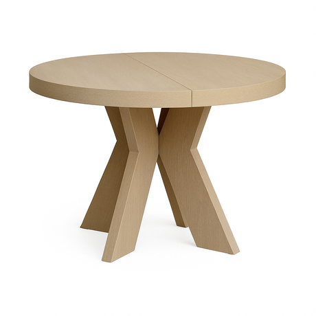 Spisebord Cleveland Ø125 inklusive 2x ileggsplater Homefactory Spisebord