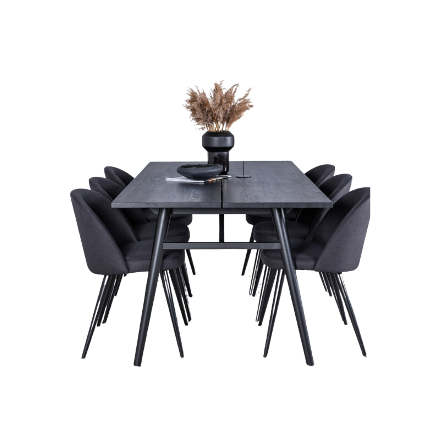 Sleek Extentiontable shed 195*95 + Velvet spisestoler Venture Design Spisegruppe