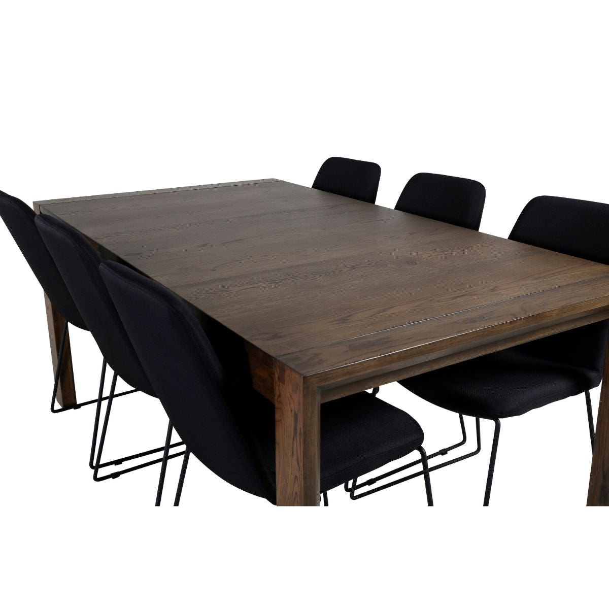 Slider and Muce dining table with Polar chairs Venture Design Spisegruppe