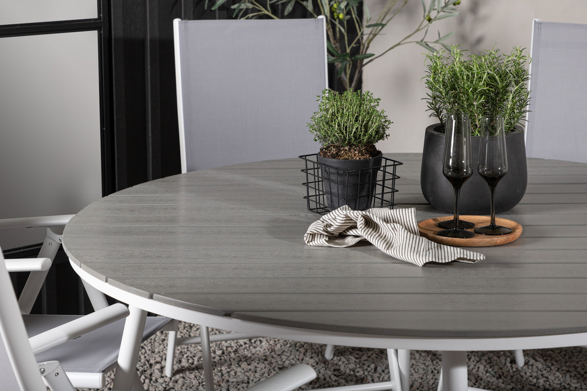 Break Spisebord Rundt 150ø + Break stoler Venture Design Spisegruppe