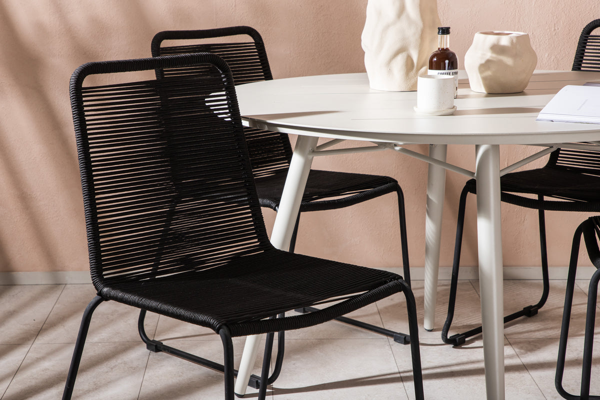 Lina spisebord Rund 120 cm + Lindos Venture Design Spisegruppe