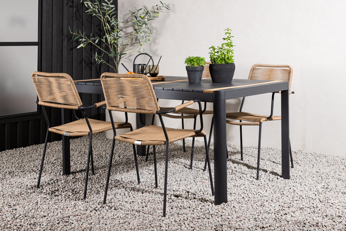 Togo Spisebord 150*100 + Lindos Lenestol Venture Design Spisegruppe