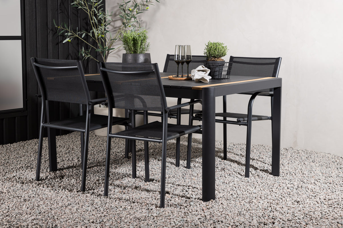 Togo Spisebord 150*100 + Santorini Armstol Venture Design Spisegruppe