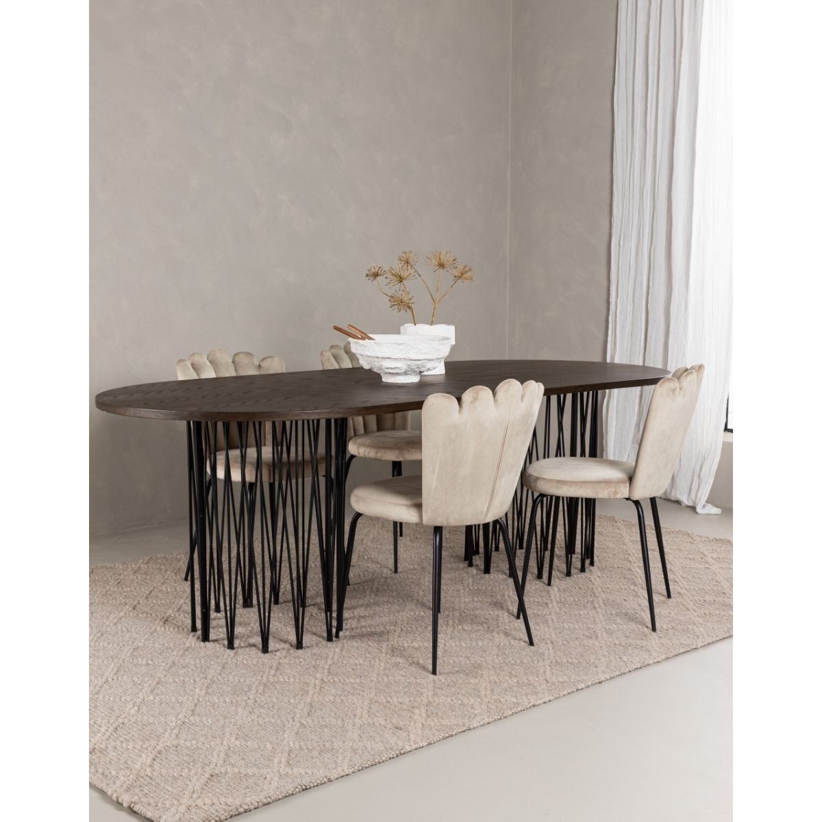 Stone Oval Dining Set Venture Design Spisegruppe
