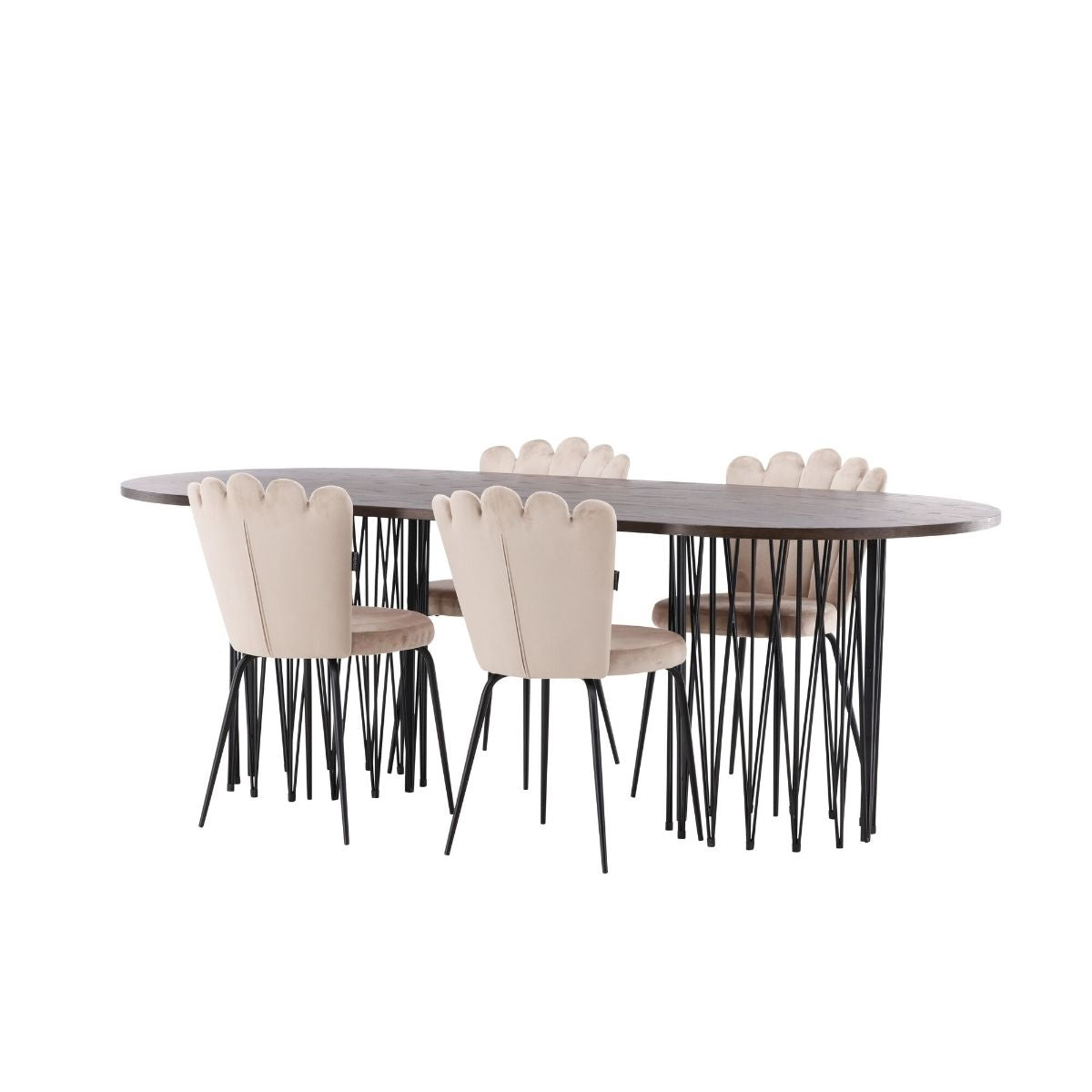 Stone Oval Dining Set Venture Design Spisegruppe
