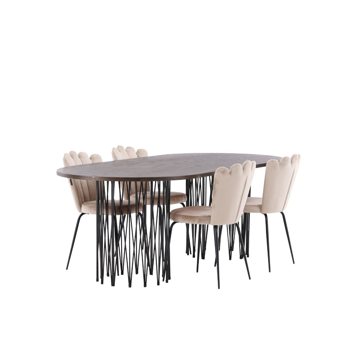 Stone Oval Dining Set Venture Design Spisegruppe