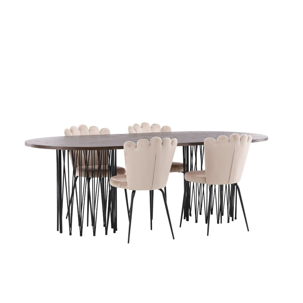 Stone Oval Dining Set Venture Design Spisegruppe