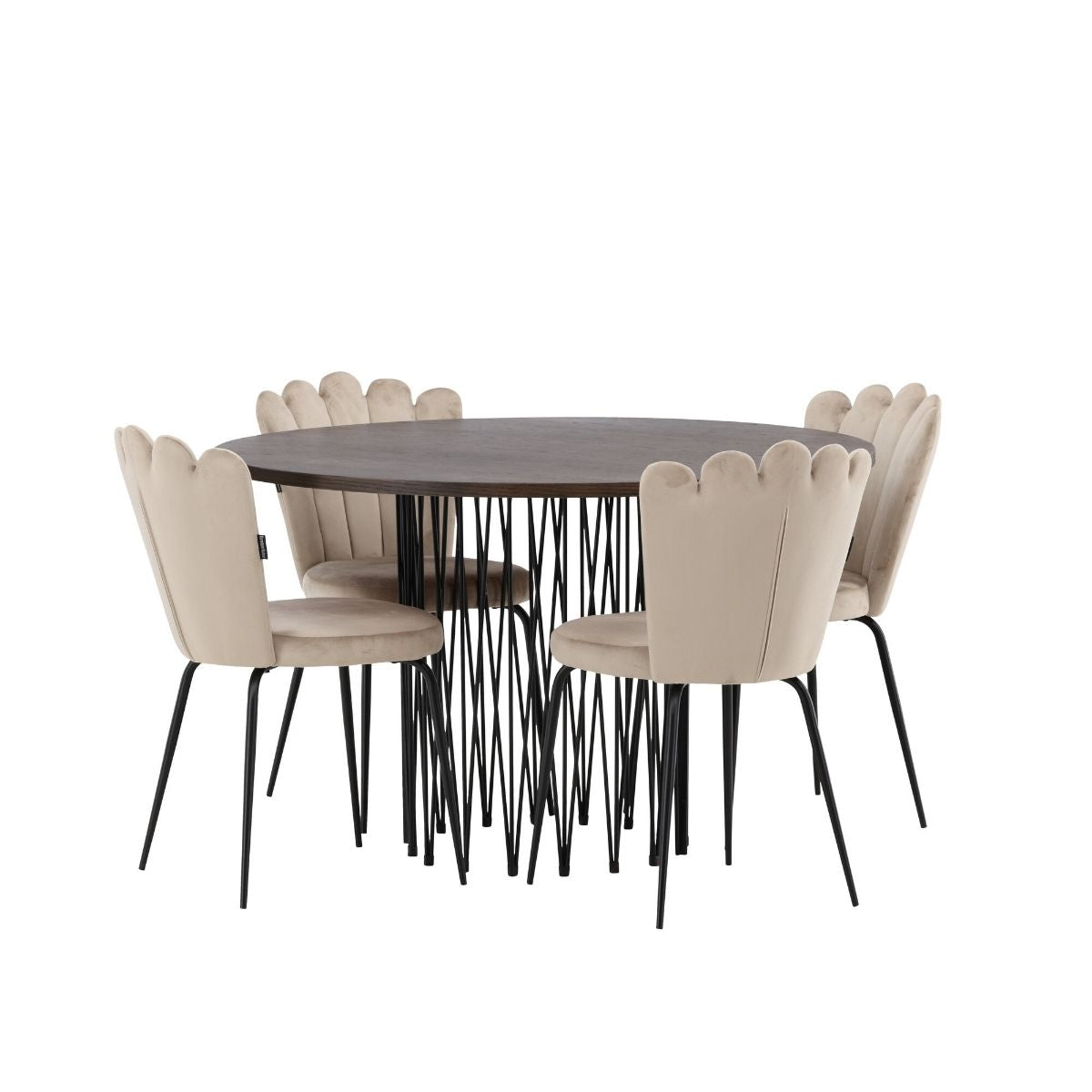 Stone Round Dining Set Venture Design Spisegruppe