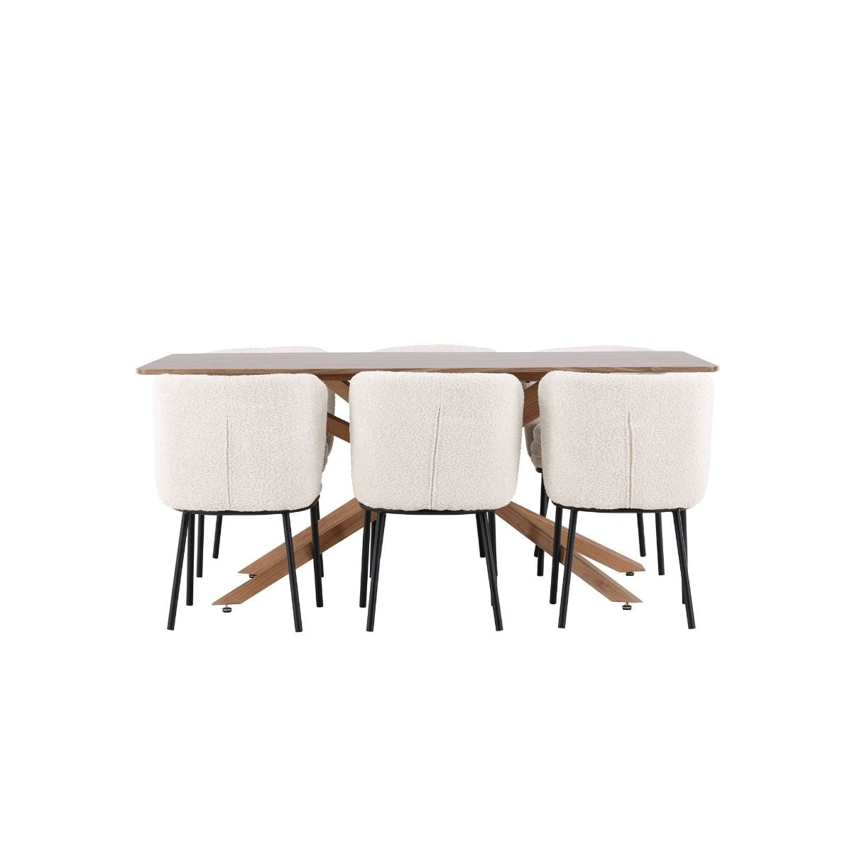 Piazza Dining Table with Agnes Dining Chair Venture Design Spisegruppe