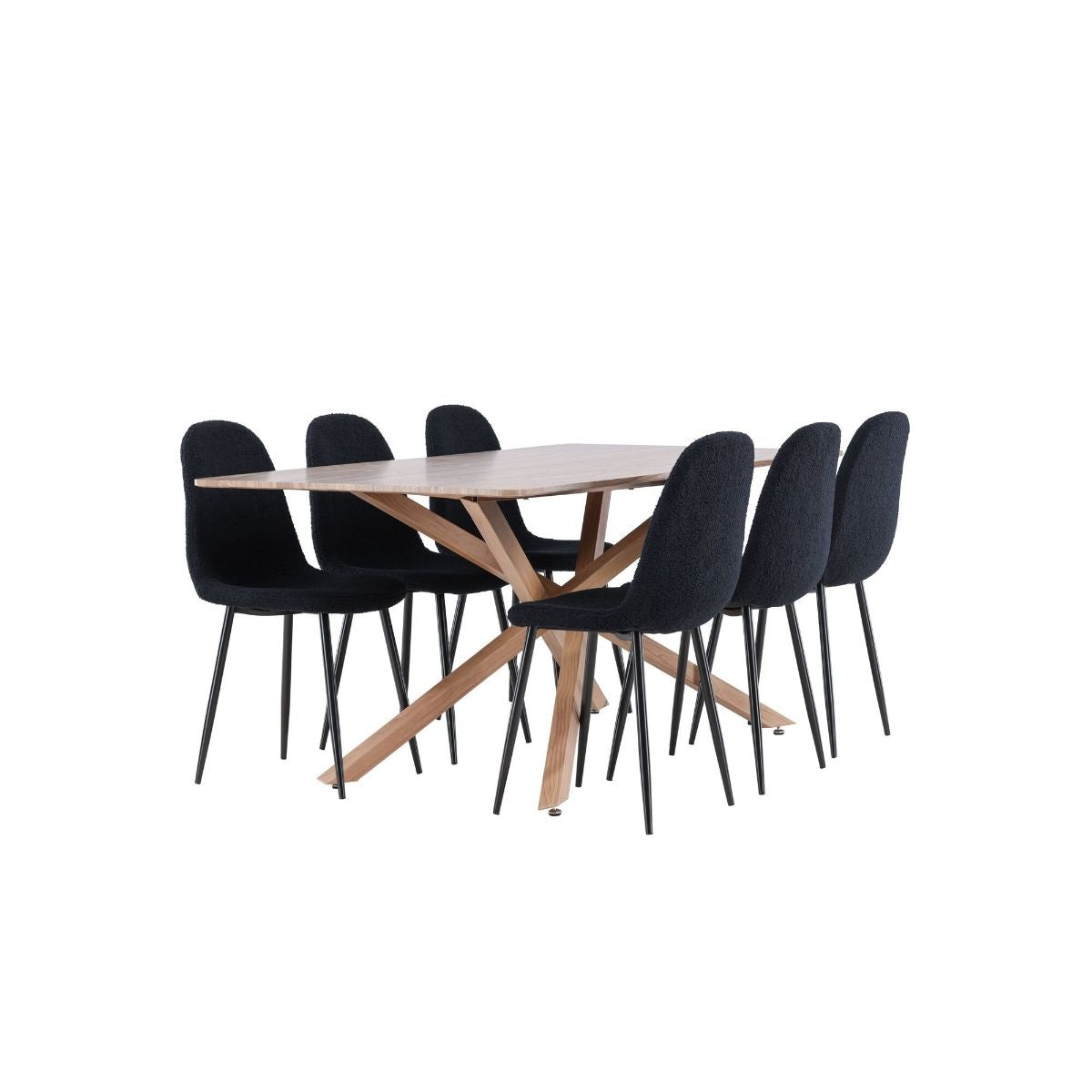 Piazza Dining Table with Polar Dining Chair Venture Design Spisegruppe