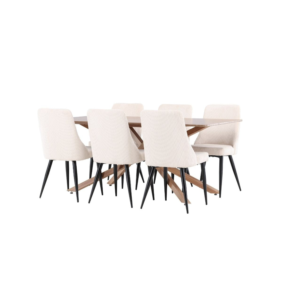 Piazza Dining Table with Leone Dining Chair Venture Design Spisegruppe