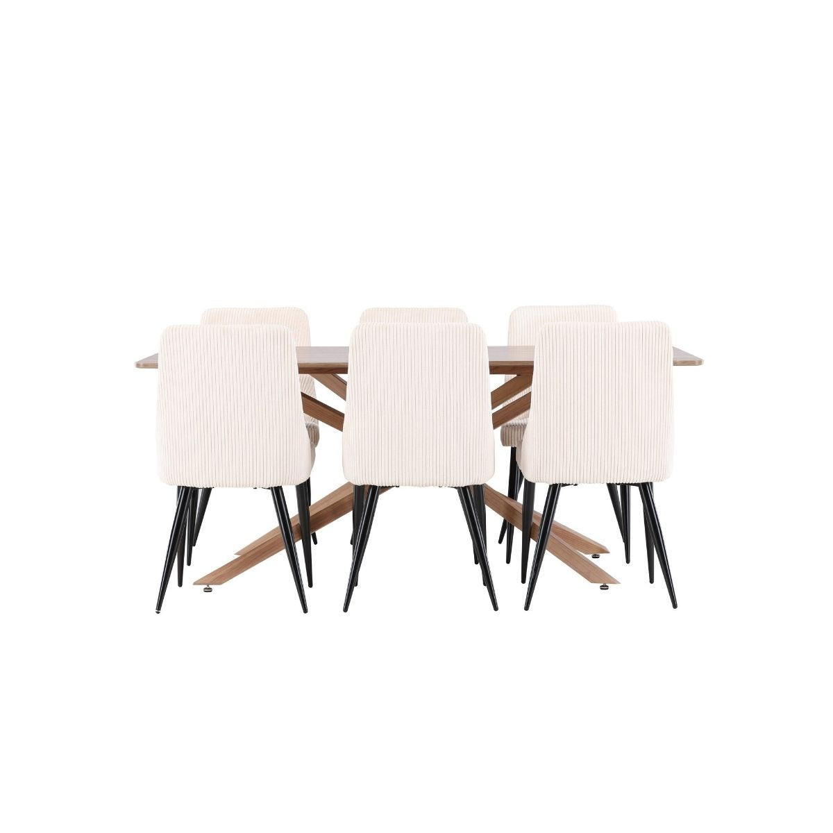 Piazza Dining Table with Leone Dining Chair Venture Design Spisegruppe