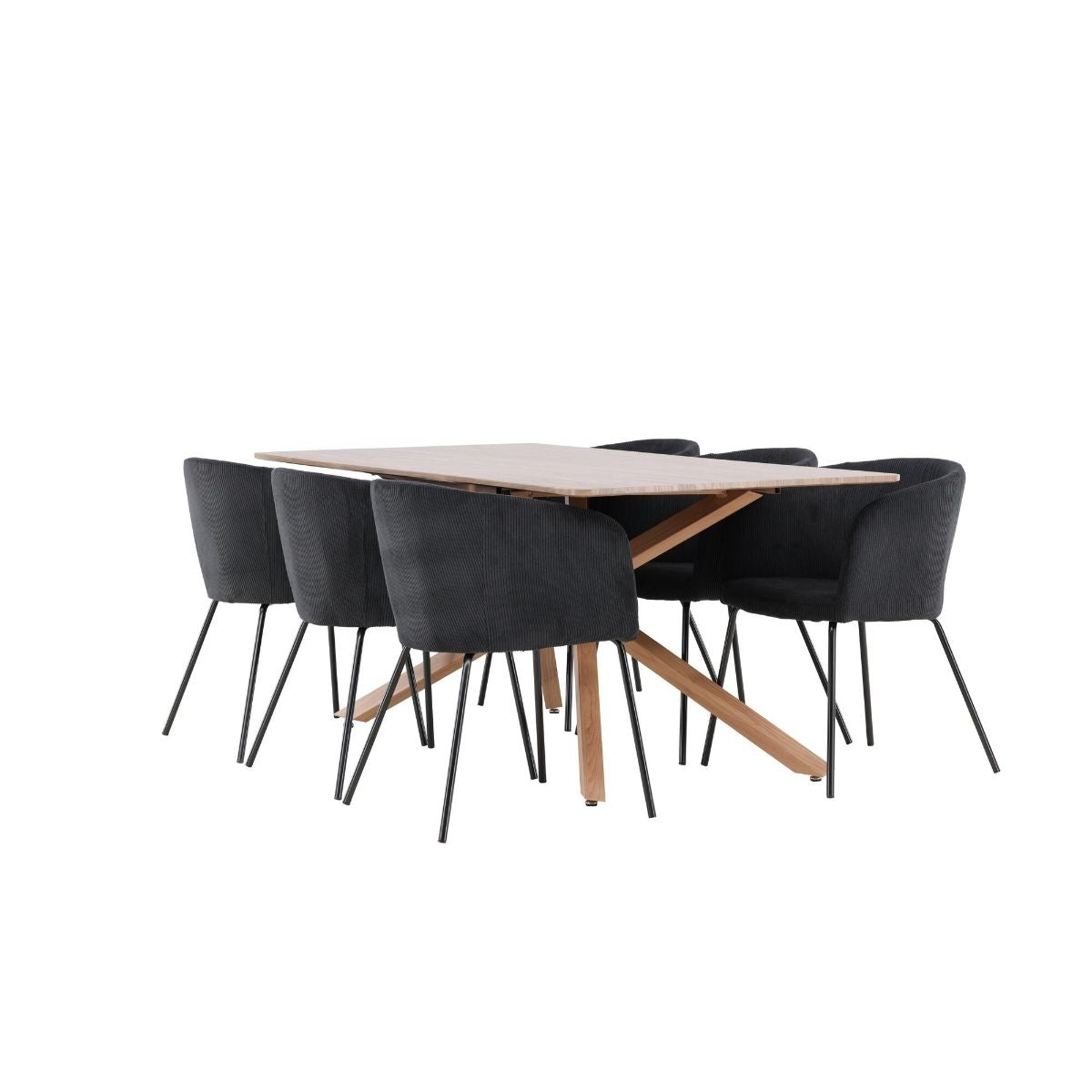 Piazza Dining Table with Berit Dining Chair Venture Design Spisegruppe