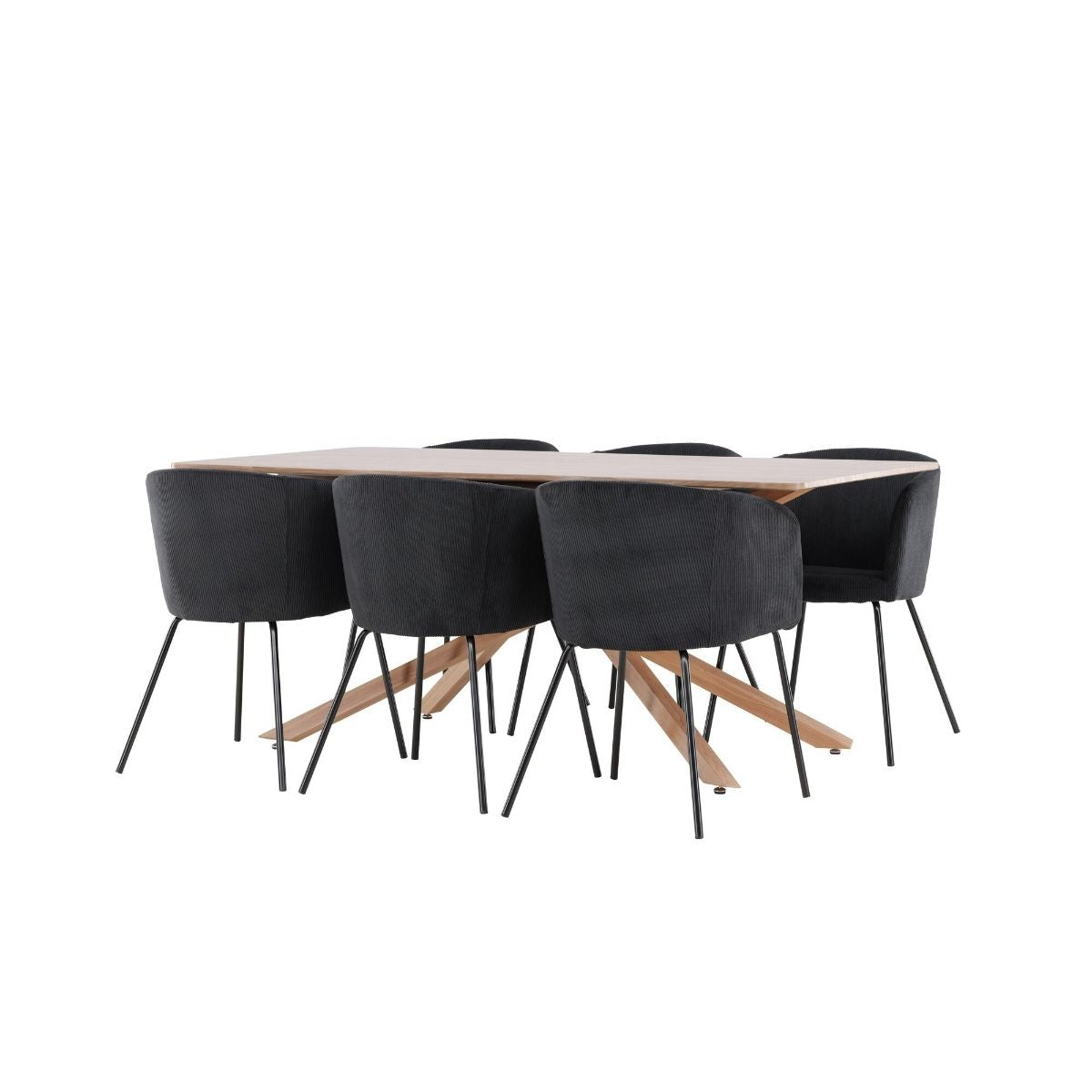 Piazza Dining Table with Berit Dining Chair Venture Design Spisegruppe