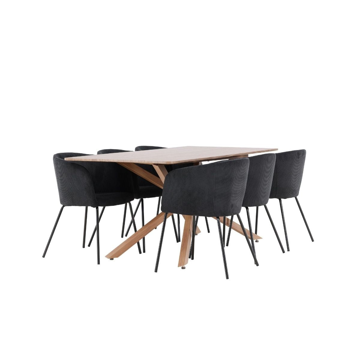 Piazza Dining Table with Berit Dining Chair Venture Design Spisegruppe