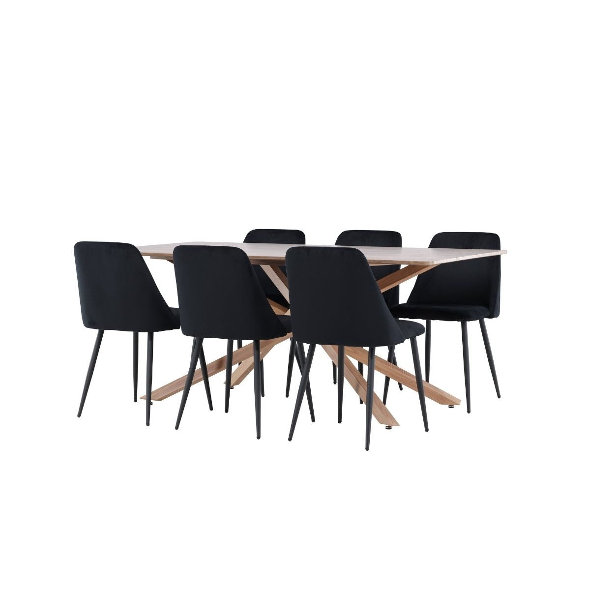 Piazza Dining Table with Night Dining Chair Venture Design Spisegruppe