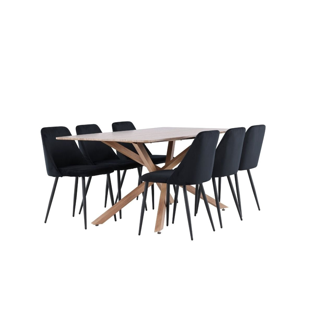 Piazza Dining Table with Night Dining Chair Venture Design Spisegruppe