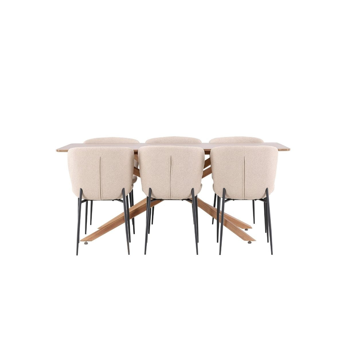 Piazza Dining Table with Modesto Dining Chair Venture Design Spisegruppe