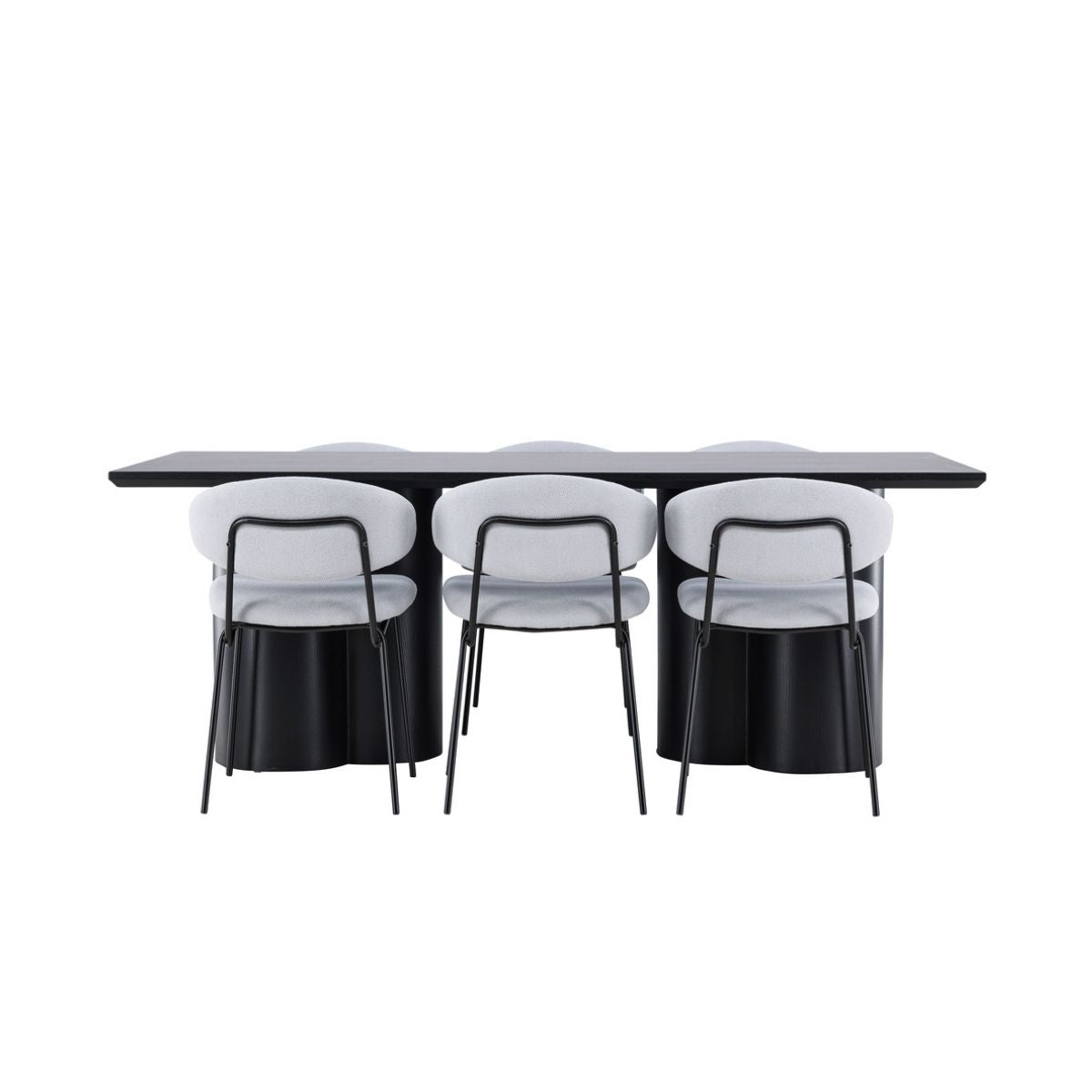 Olivia Dining Table with Chico Dining Chair Venture Design Spisegruppe
