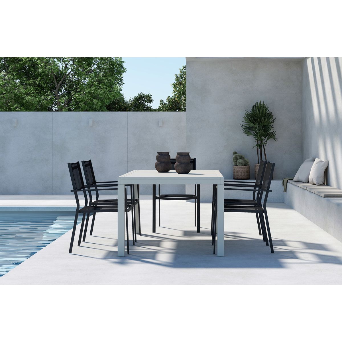 Capo Dining Set with Chairs Copacabana Venture Design Spisegruppe